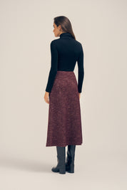 Kallan Merino Wool Turtleneck Top Black Back