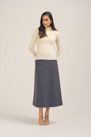 Kallan Merino Wool Turtleneck Top Ivory Untucked
