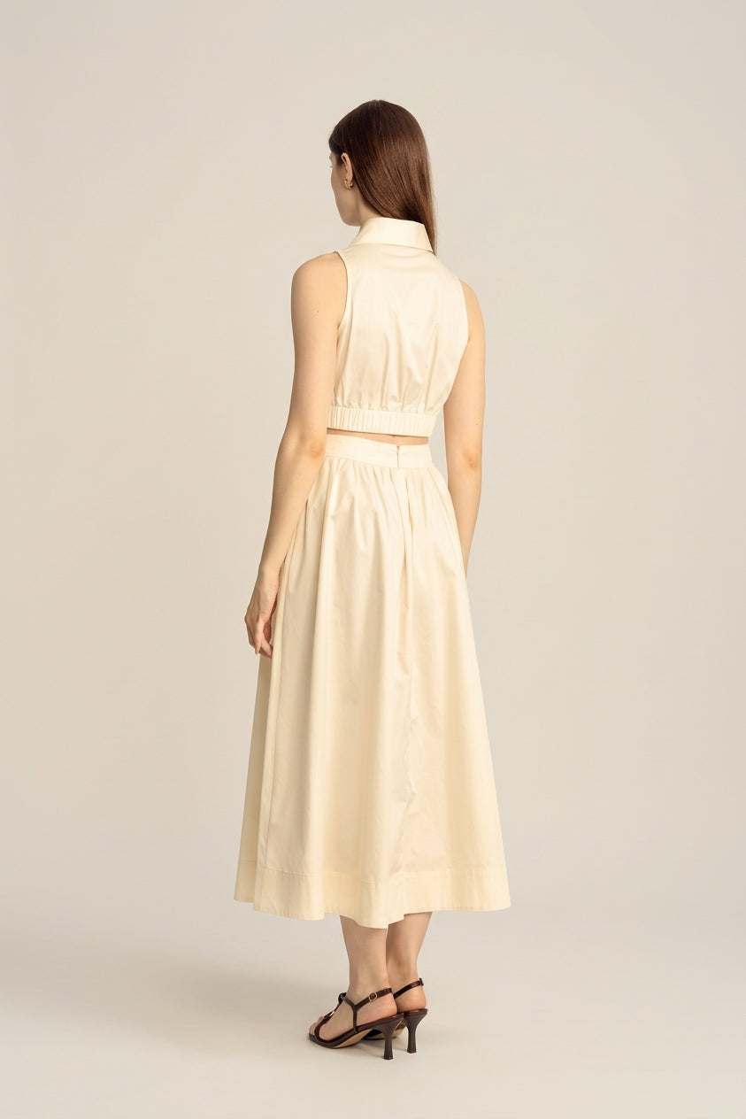 Lillian Midi Skirt - Cream