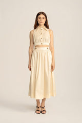 Lillian Crop Top - Cream