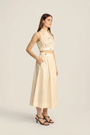 Lillian Midi Skirt - Cream