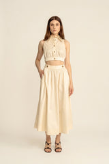Lillian Midi Skirt - Cream