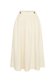 Lillian Cream Cotton Maxi Skirt 