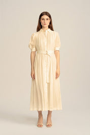 May Midi Shirt Dress - Apricot