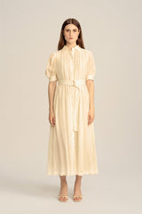 May Midi Shirt Dress - Apricot