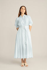 May Midi Shirt Dress - Powder Blue