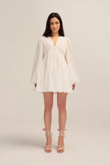 Petal Mini Dress - White