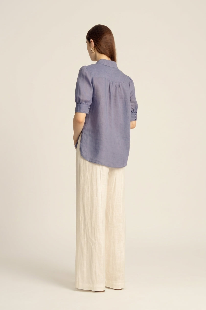 Renee Regular Fit Shirt - Soft Indigo