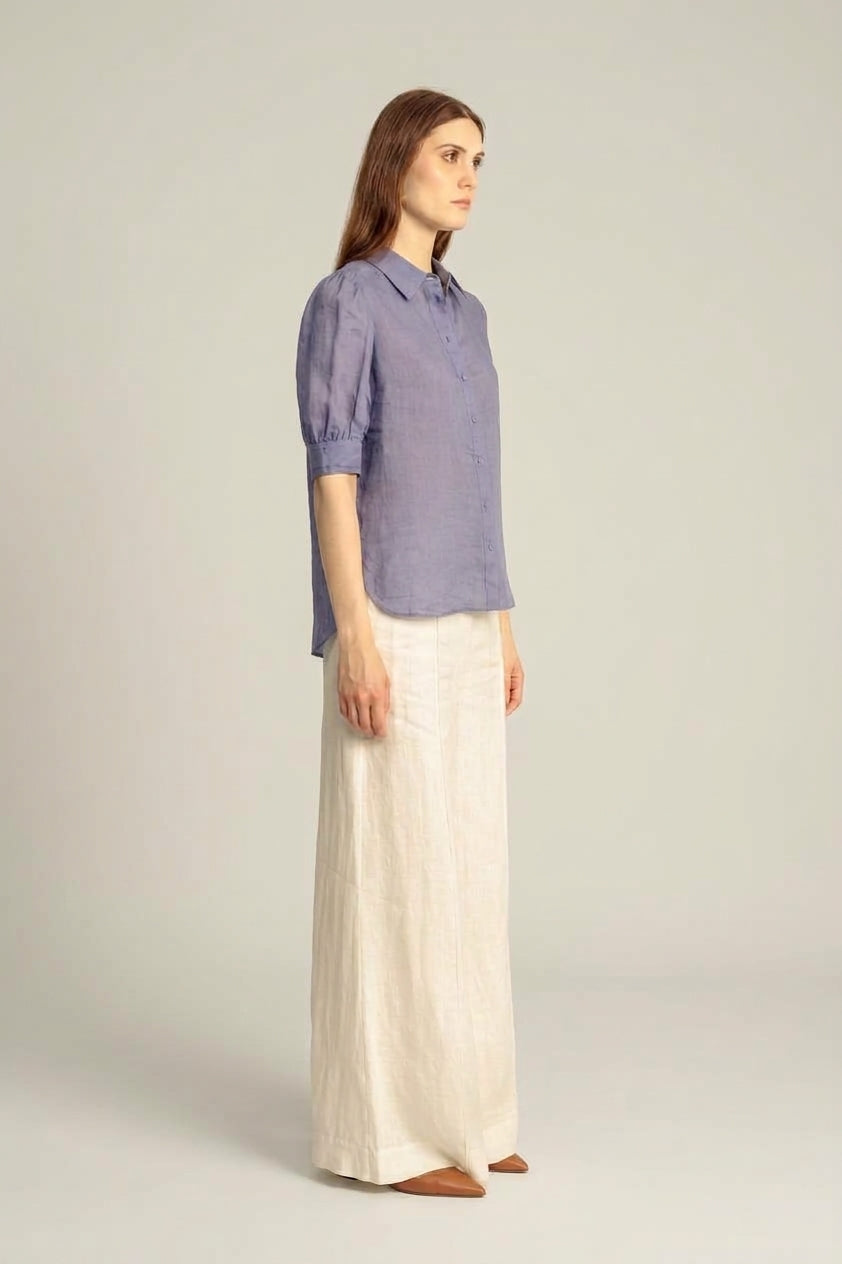 Renee Regular Fit Shirt - Soft Indigo