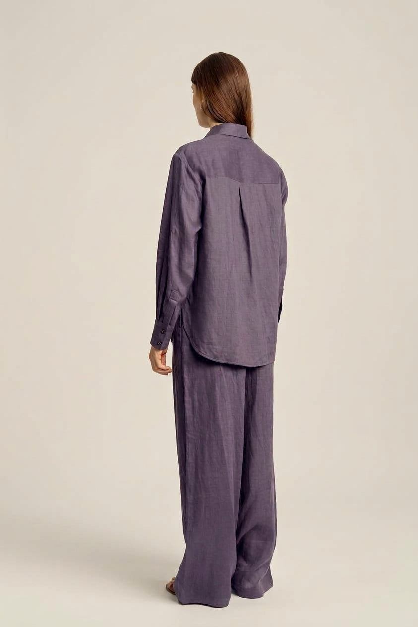 Sahara Linen Shirt - Indigo