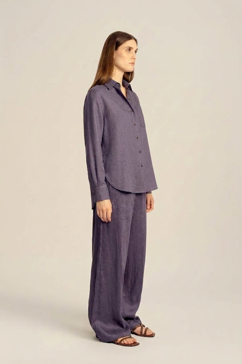 Sahara Linen Shirt - Indigo