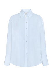 Serene Linen Chalk Blue Shirt Ghost Image