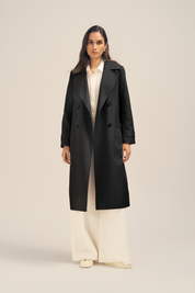 Tempest Gabardine Trench Coat Black