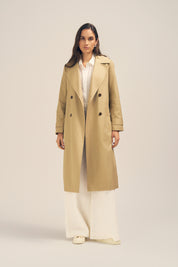 Tempest Water Resistant Khaki Trench Coat Front