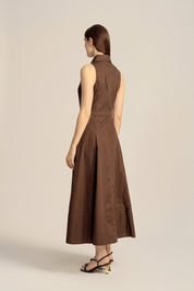 Vivienne Midi Shirt Dress - Bistre