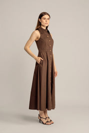 Vivienne Petite Midi Shirt Dress - Bistre