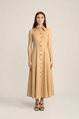 Vivienne Midi Shirt Dress - Caramel
