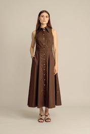 Vivienne Petite Midi Shirt Dress - Bistre