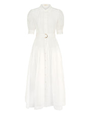 Faye White Ramie Midi Dress Colleen Collective