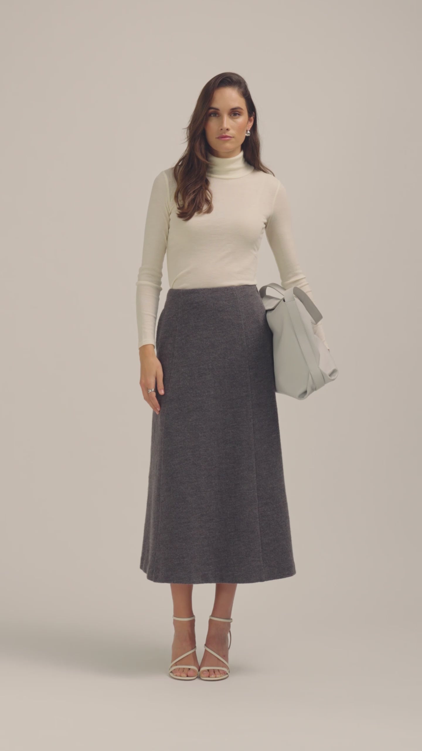Cleo Midi Skirt - Dark Grey