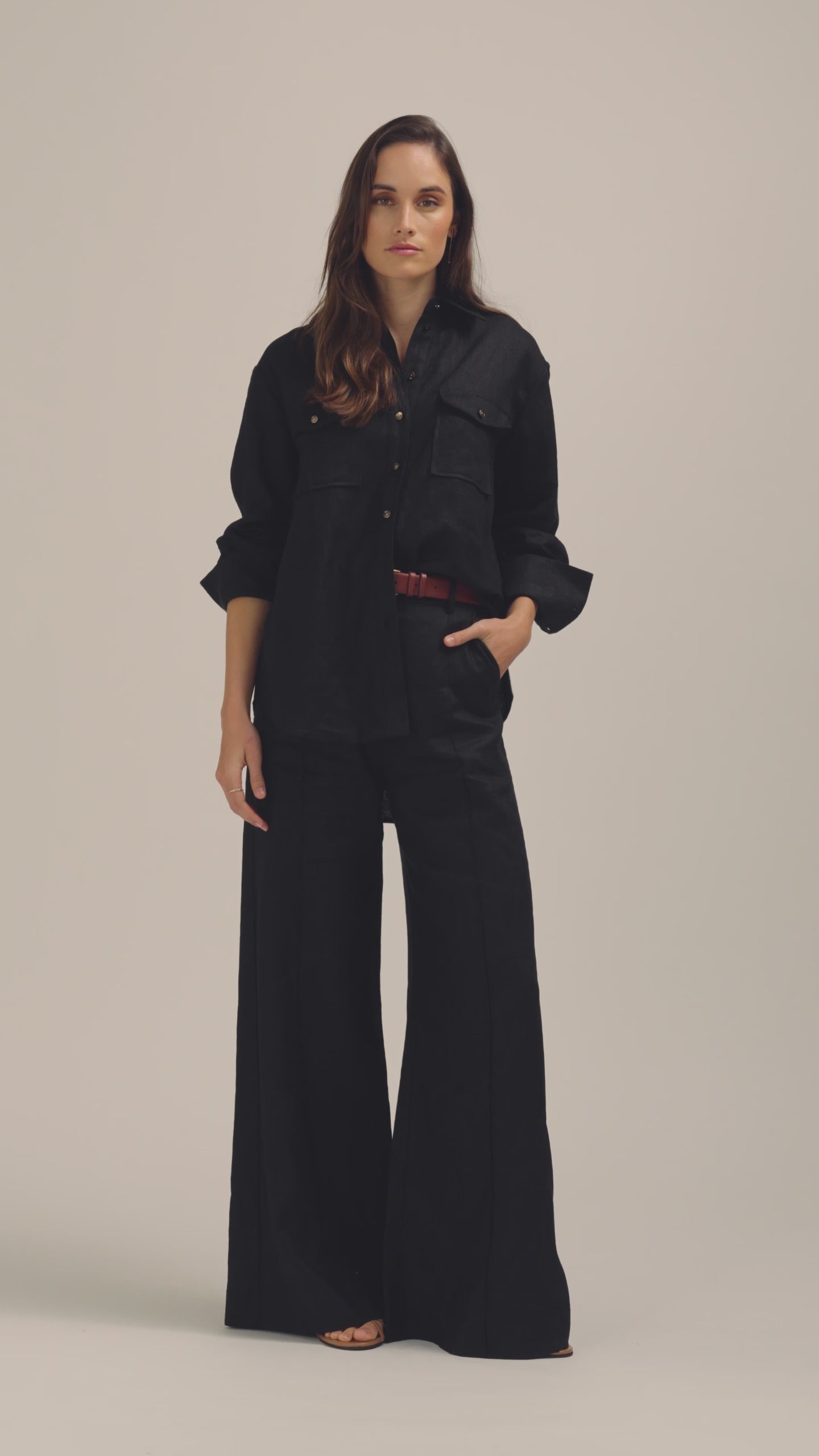 Ardent Linen Shirt - Black
