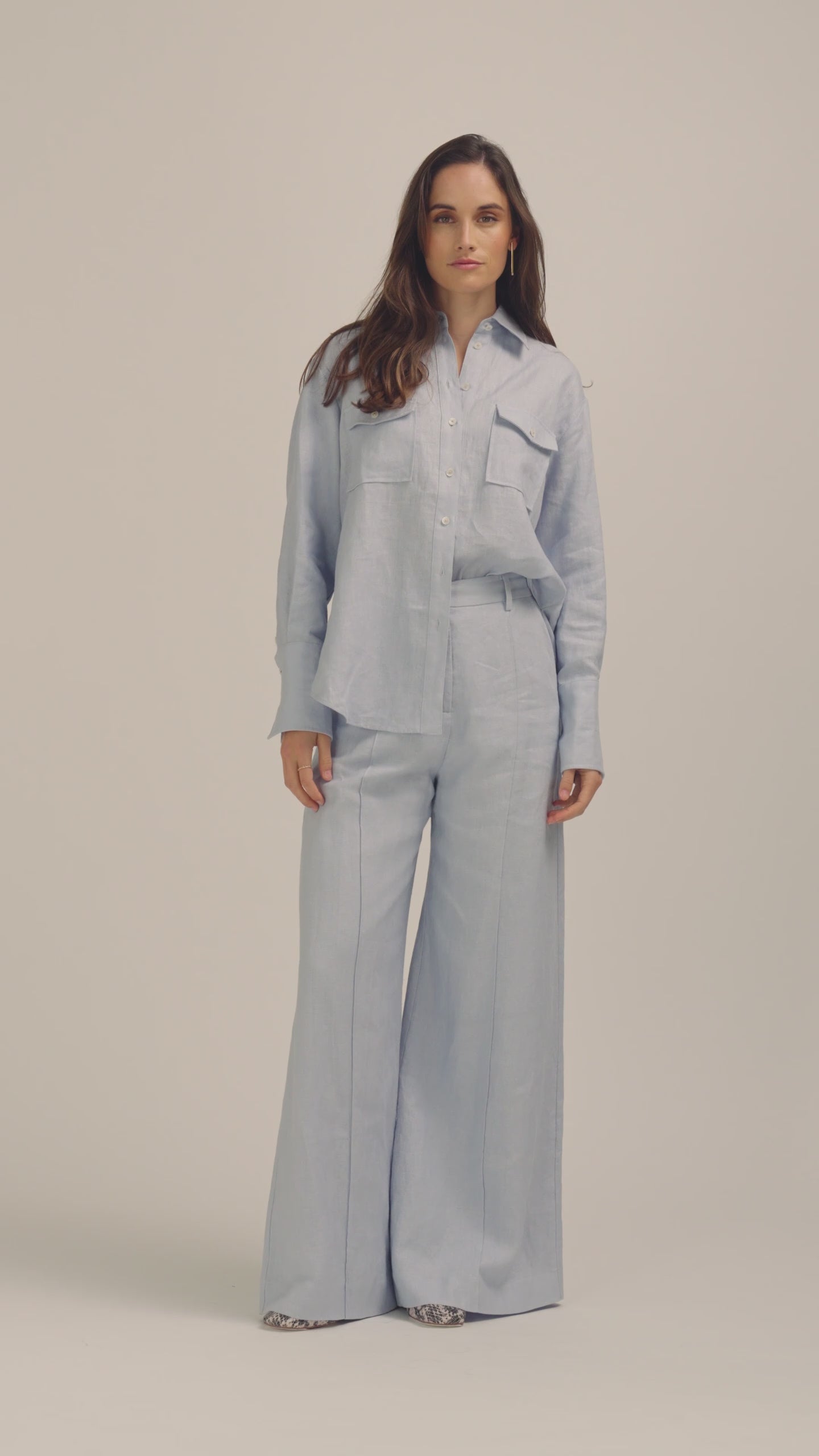 Ardent Linen Shirt - Chalk Blue