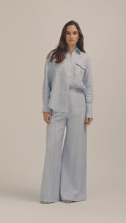Ardent Linen Shirt - Chalk Blue
