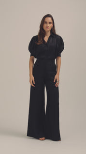 Faye Black Ramie Shirt